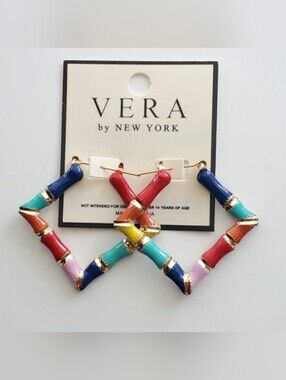Geometric Bamboo Style Earrings